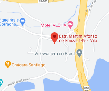 mapa de localização do motel